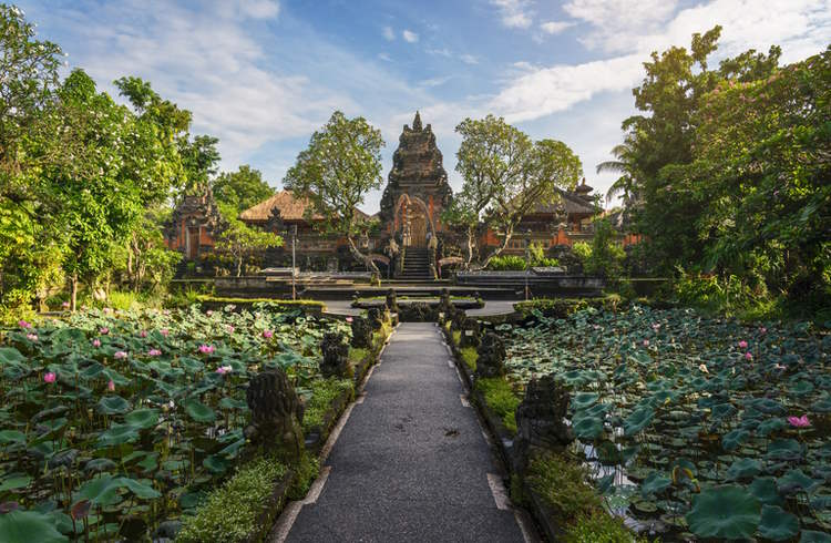 Bali local tour operators guiding cultural tour in Ubud palace and garden