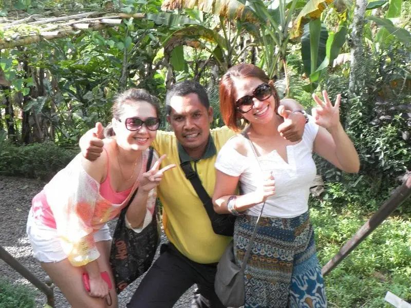 Fun Bali tour with friends exploring tropical surroundings