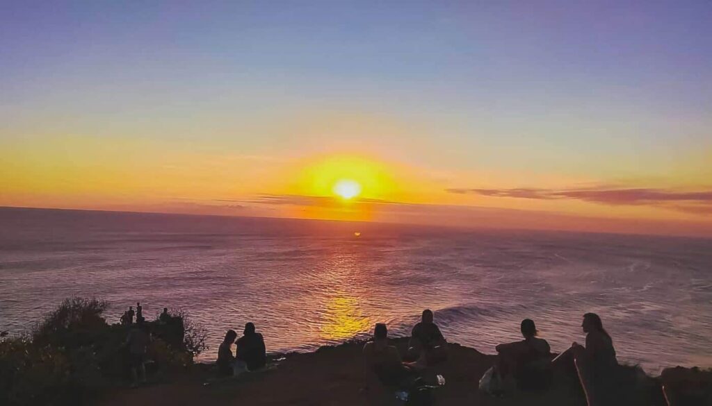 Beautiful Bali sunset view during Bali Day Tour experience at the beach