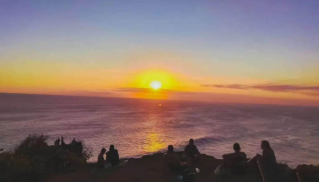Beautiful Bali sunset view during Bali Day Tour experience at the beach