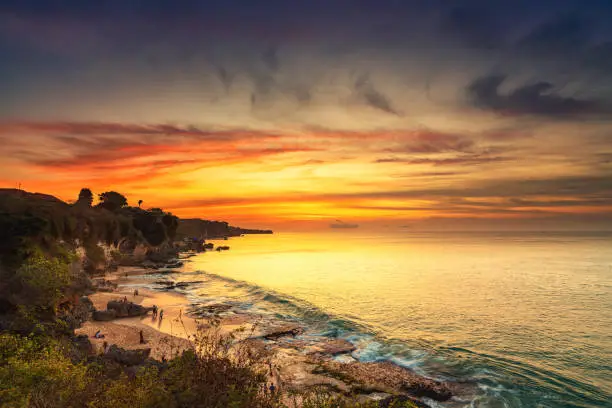 Romantic Jimbaran Beach dinner view on Bali Day Tour sunset package