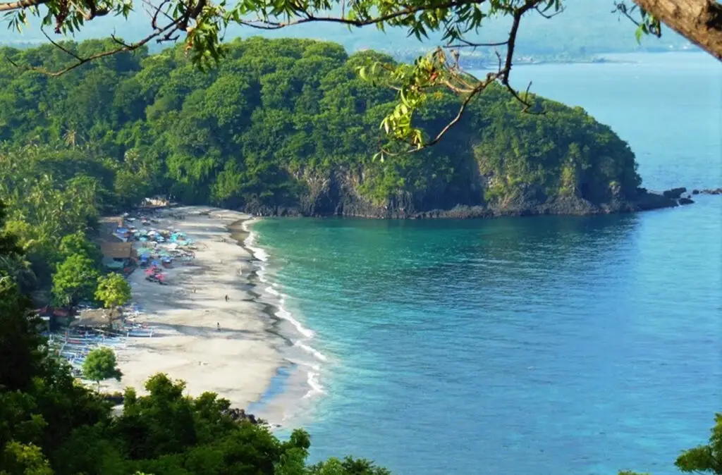 Bali Day Tour to Virgin Beach with white sand and turquoise water.