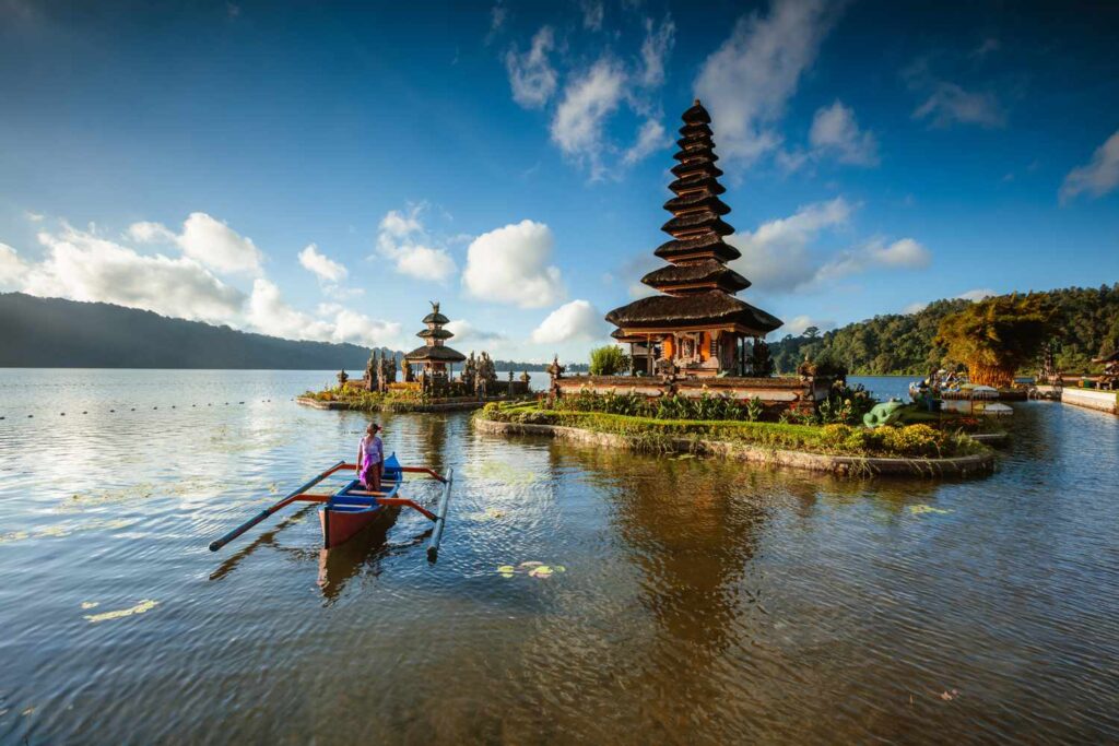 Travel in Bali with Bali Private Tour exploring iconic temples and lake scenery
